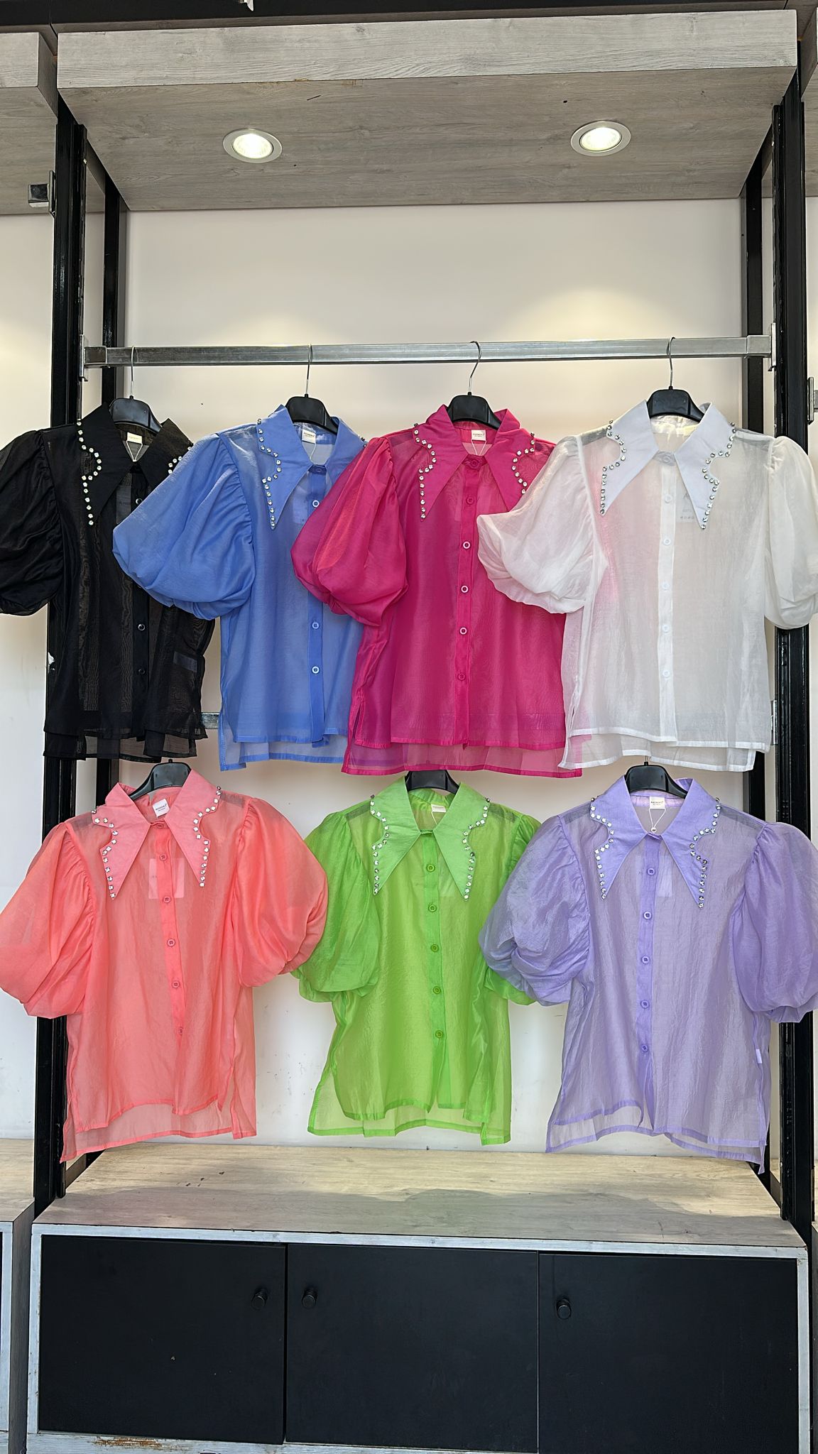 Camicia Sbuffo strass