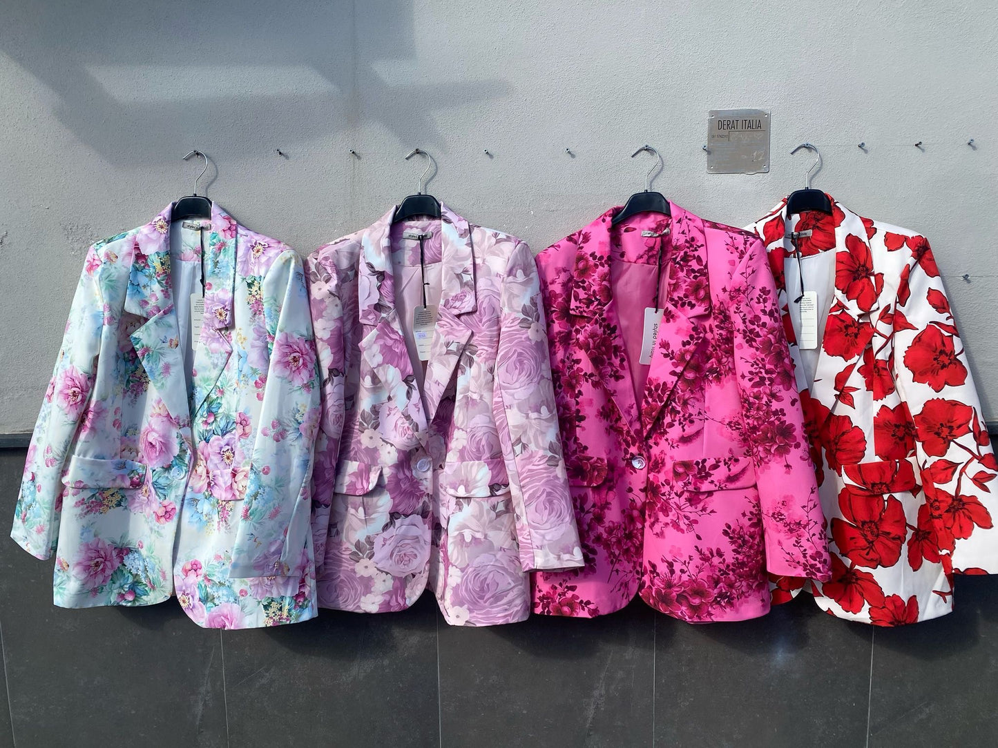Giacca Flower oversize