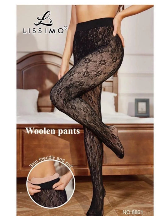 Collant con pelliccia