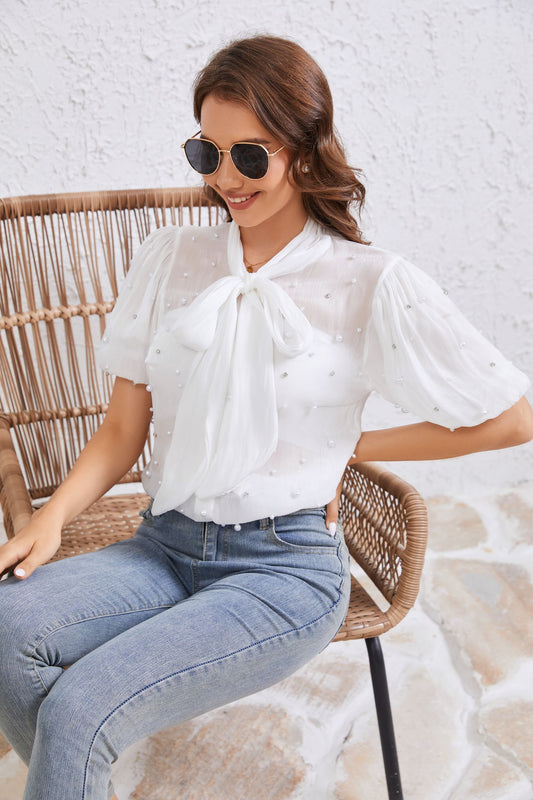 Camicia Sbuffo strass